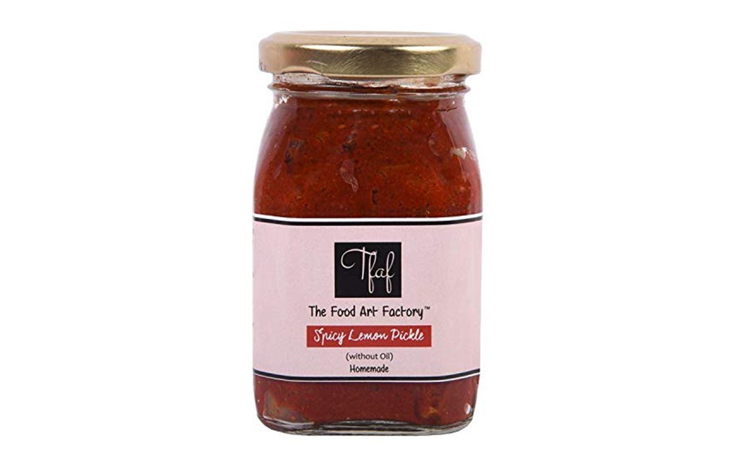 The Food Art Factory Spicy Lemon Pickle    Glass Jar  200 grams